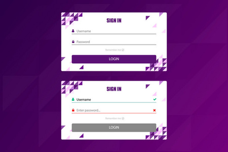 Ui 元素, 登录, 紫罗兰, 登录, 登录表单
