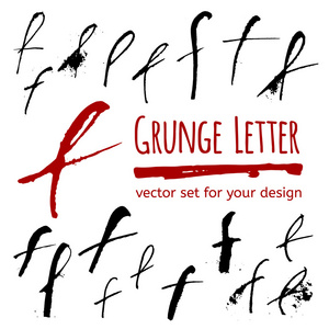 Grunge 油墨 F 字母