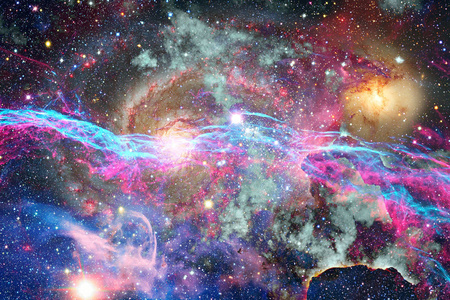 星系和星云。抽象空间背景