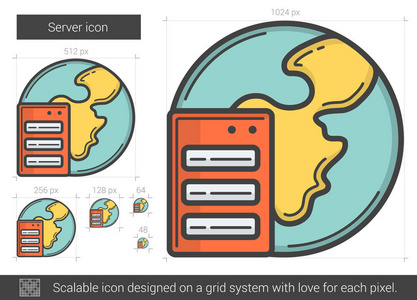 服务器线图标