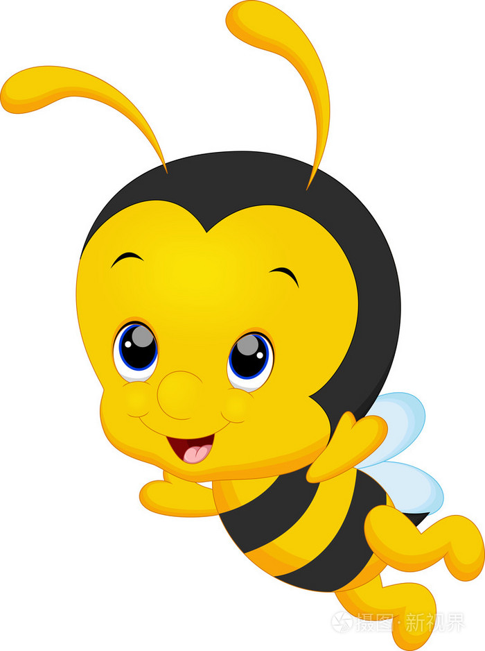 可爱的卡通小蜜蜂