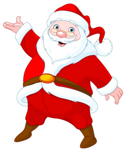 可爱的卡通狗在圣诞老人的帽子和手写题词快乐2018.