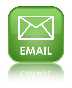 电子邮件特殊软绿色方形按钮