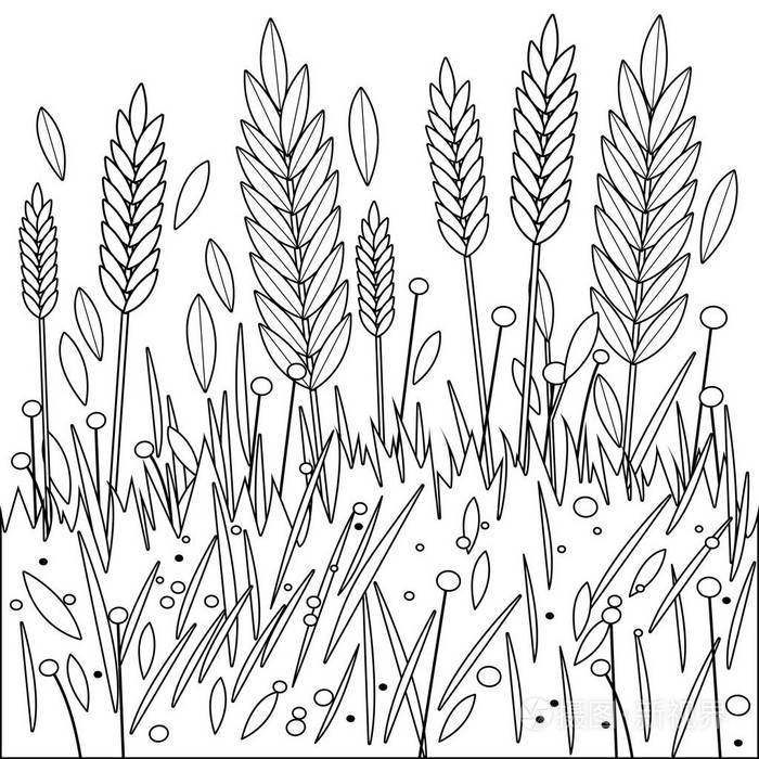 黑白着色书页插画-正版商用图片0g472n-摄图新视界