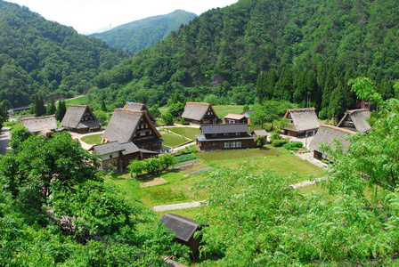 日本村庄在富山县国家