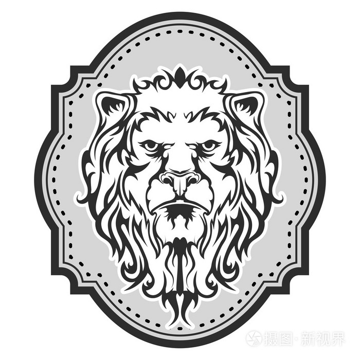 您设计的的纹章狮子的头