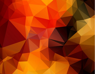 光的橙色图案。无缝三角模式。几何模式