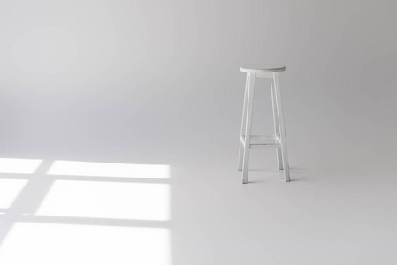 单空现代白凳灰图片