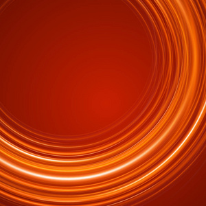 光滑的橙色光波线矢量抽象背景