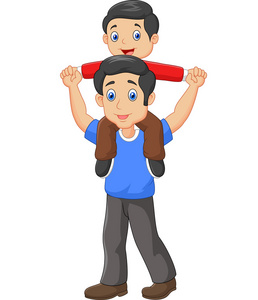 骑肩膀图片漫画图片