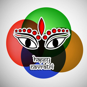 印度女神杜迦的例证为印度教节日 Navratri