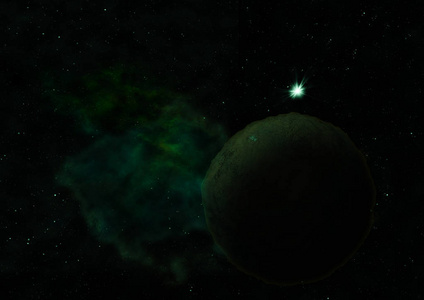 行星的恒星和星云的空间。由美国国家航空航天局提供的这张图片的元素。3d 渲染