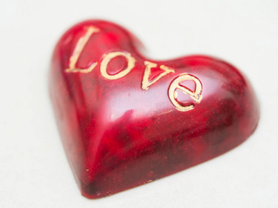 巧克力手工红心形糖果与字爱