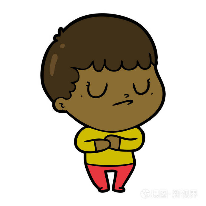 卡通坏小子的矢量插图