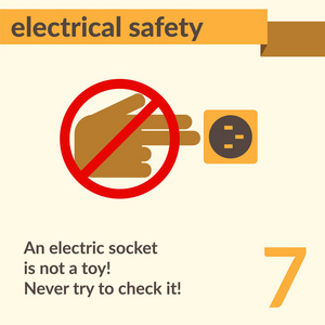 电气安全简单矢量艺术海报