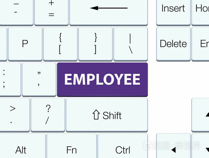 雇员紫色键盘按钮