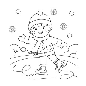 冰雪运动简笔画幼儿图片