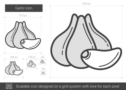 大蒜线图标