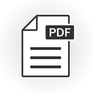 Pdf 图标被隔离。文件格式。矢量