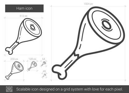 火腿线图标