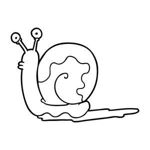 卡通蜗牛的矢量图解