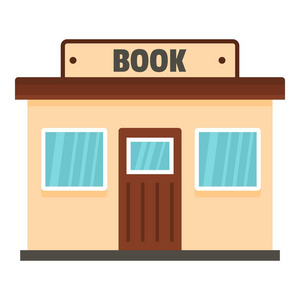 书店图标, 平面风格照片