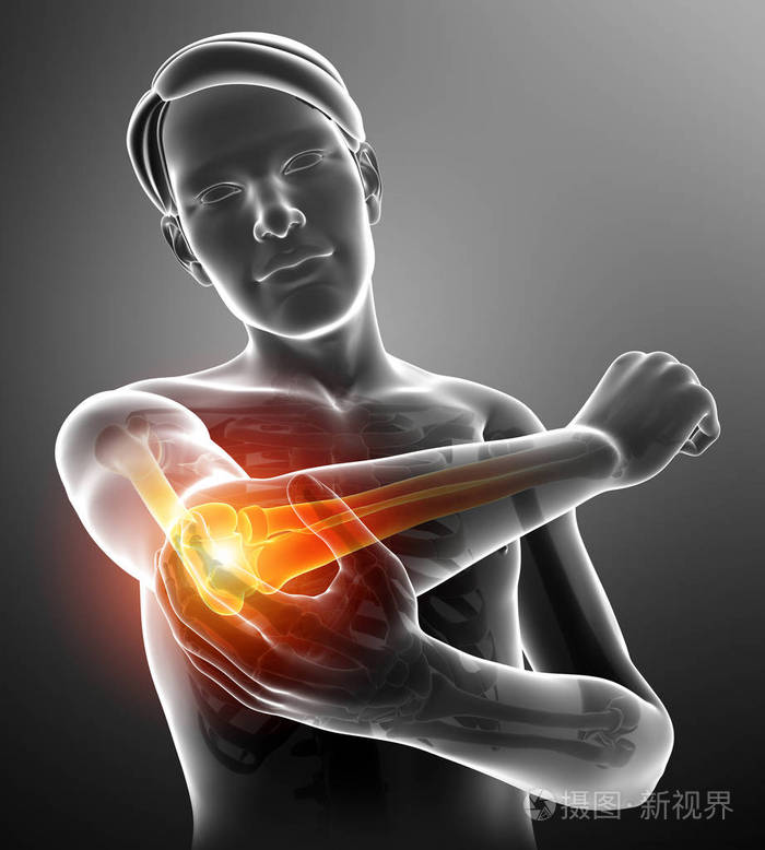 男人感觉肘疼痛