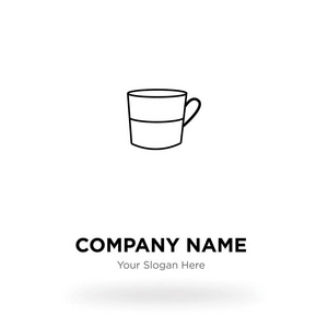 杯子公司标志设计模板, 企业矢量图标