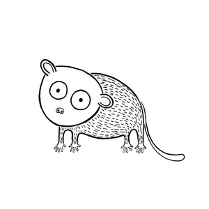 个tarsius 眼镜猴素描,手绘矢量图相似素材图片