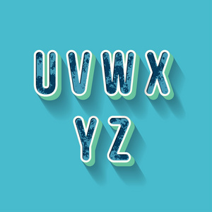 u v w x y z 3d塑料字母表