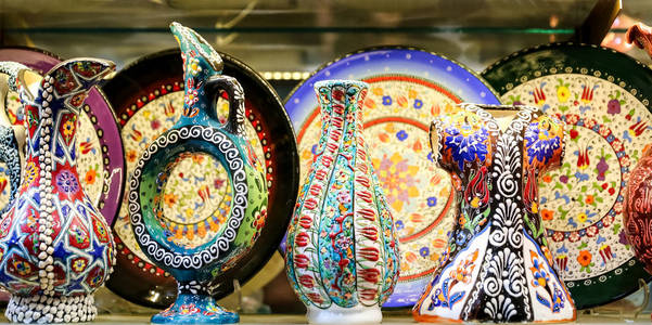 土耳其伊斯坦布尔大市集土耳其陶瓷