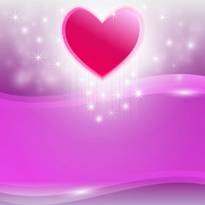 美丽的紫色心背景抽象矢量图