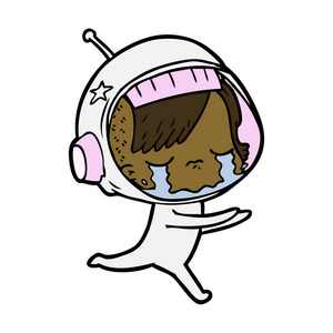 动画片哭泣的宇航员女孩