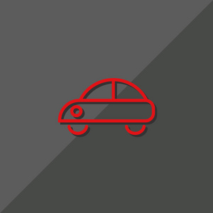 简单的汽车 web 图标