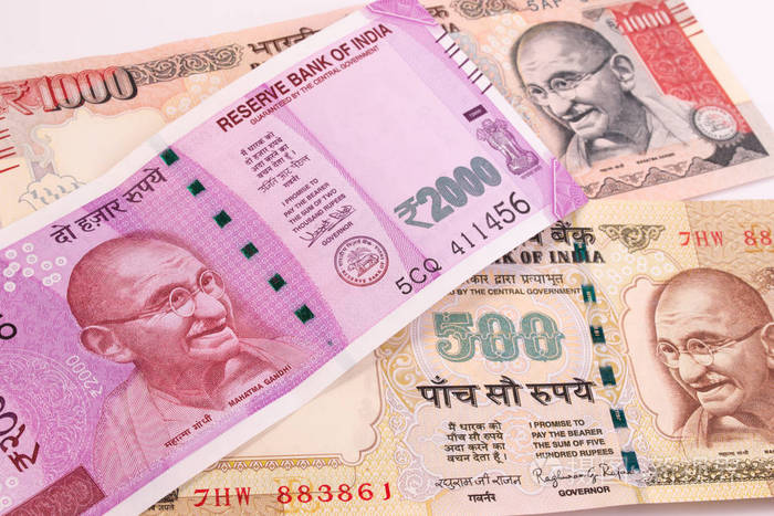 2000卢比新印度货币500卢比和1000卢比