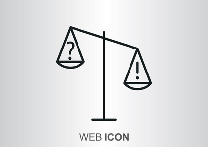体重秤的正义简单 web 图标