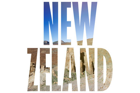 用词新西兰的背景。信件是由背景