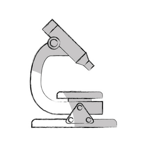 显微镜实验室孤立的图标