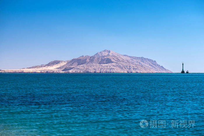 从红海tiran岛鸟瞰埃及沙姆沙伊赫