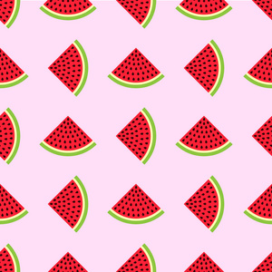 西瓜无缝花纹现代扁平式包装纸,墙纸,纺织等物品.矢量插图.eps10照片