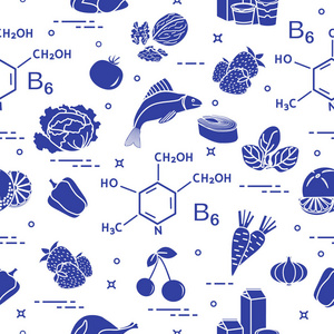 富含维生素 B6 的食品的无缝模式