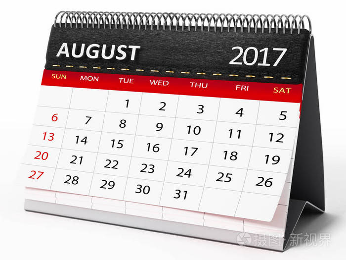 8 月2017年桌面日历 3d 图照片 正版商用图片0g7puj 摄图新视界