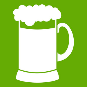 杯深啤酒图标绿色