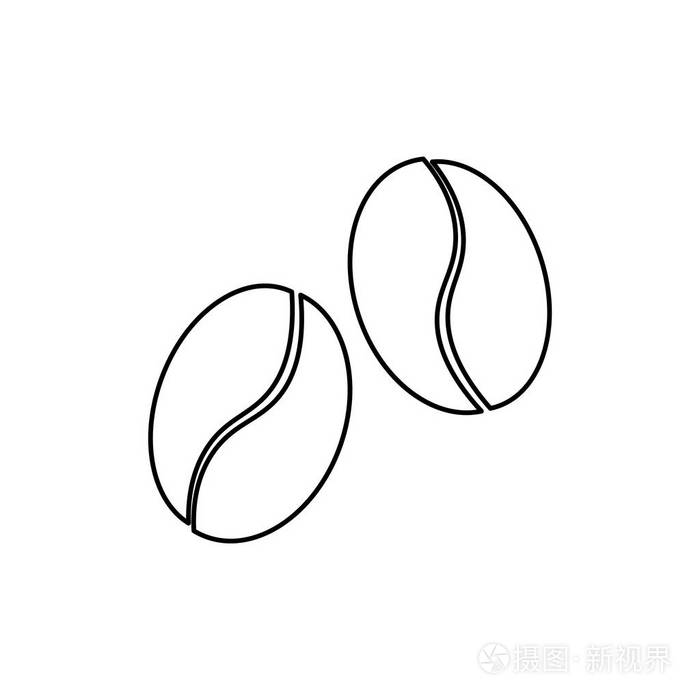 咖啡豆图标插画-正版商用图片0g7uw9-摄图新视界