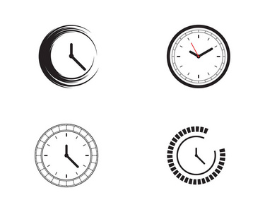 时钟图标矢量插图设计