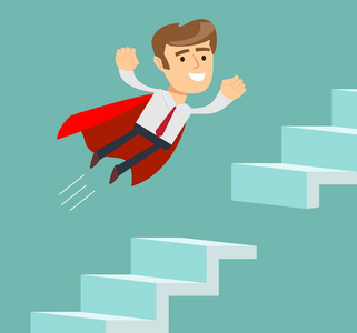 矢量图等位卡通人物, 3d 商人, 概念与商人和商务女士, 喜悦金钱解决