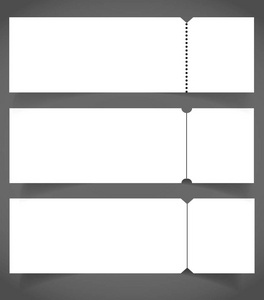 一套空白事件演唱会门票样机模板。音乐会晚会或节日门票设计模板