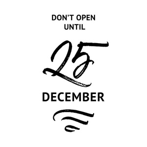 不要打开直到 25 12 月圣诞节题词