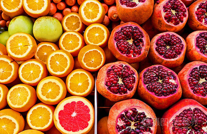 五颜六色的水果