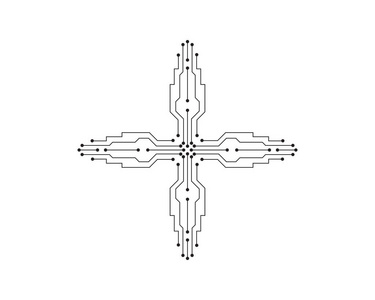 电路插图设计矢量标志技术